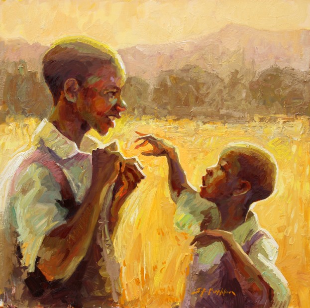 A Helping Hand  - painting by Jerry Markham
