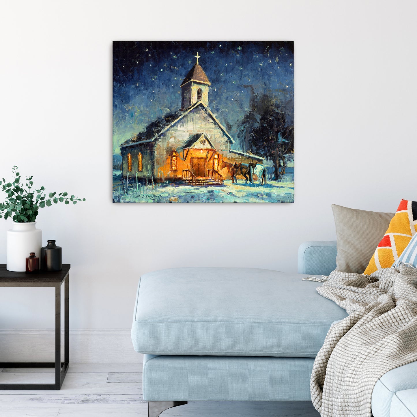 horse painting canvas wall art