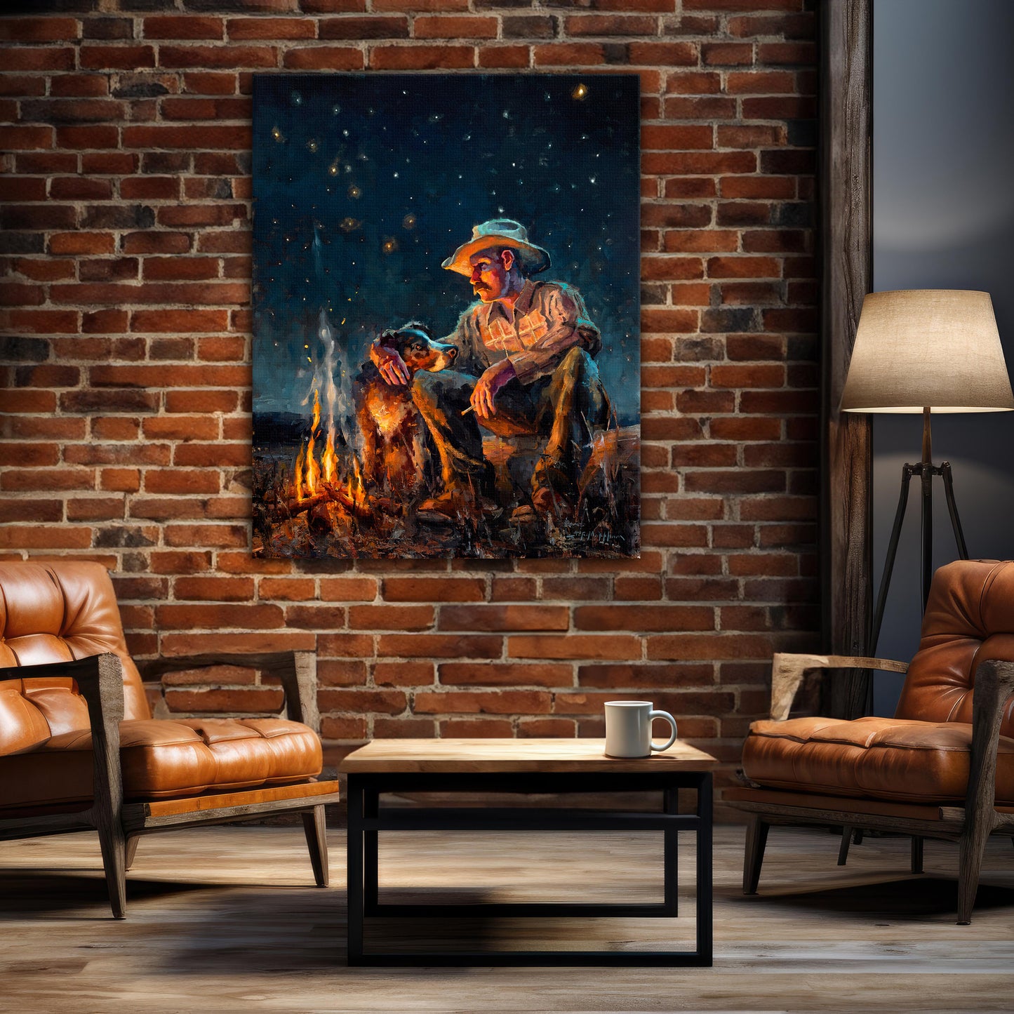 Cowboy wall art canvas print