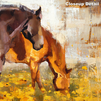 close up detail of horse painting