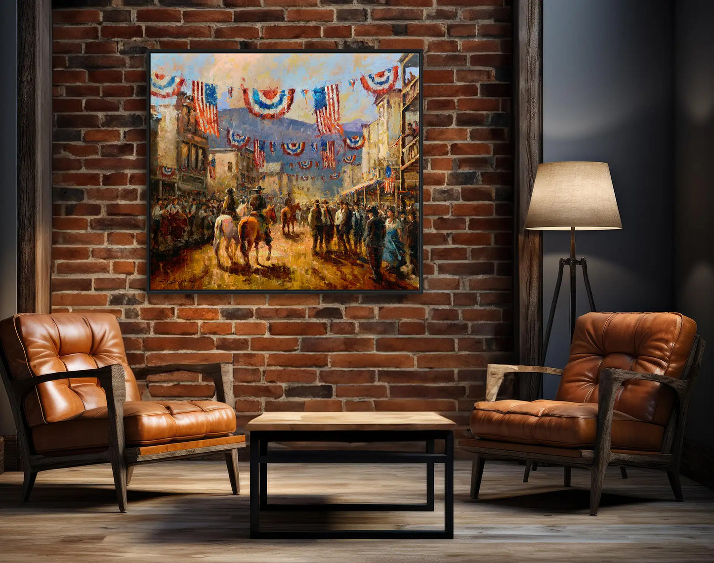 A Celebration of Freedom - Independence Day Western Art Canvas Print