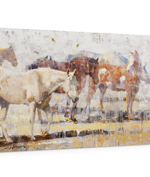 Canvas print of horse painting available as limited edition canvas print