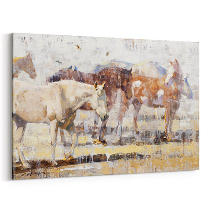 Canvas print of horse painting available as limited edition canvas print