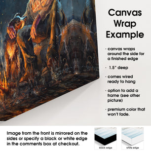 Canvas wrap details