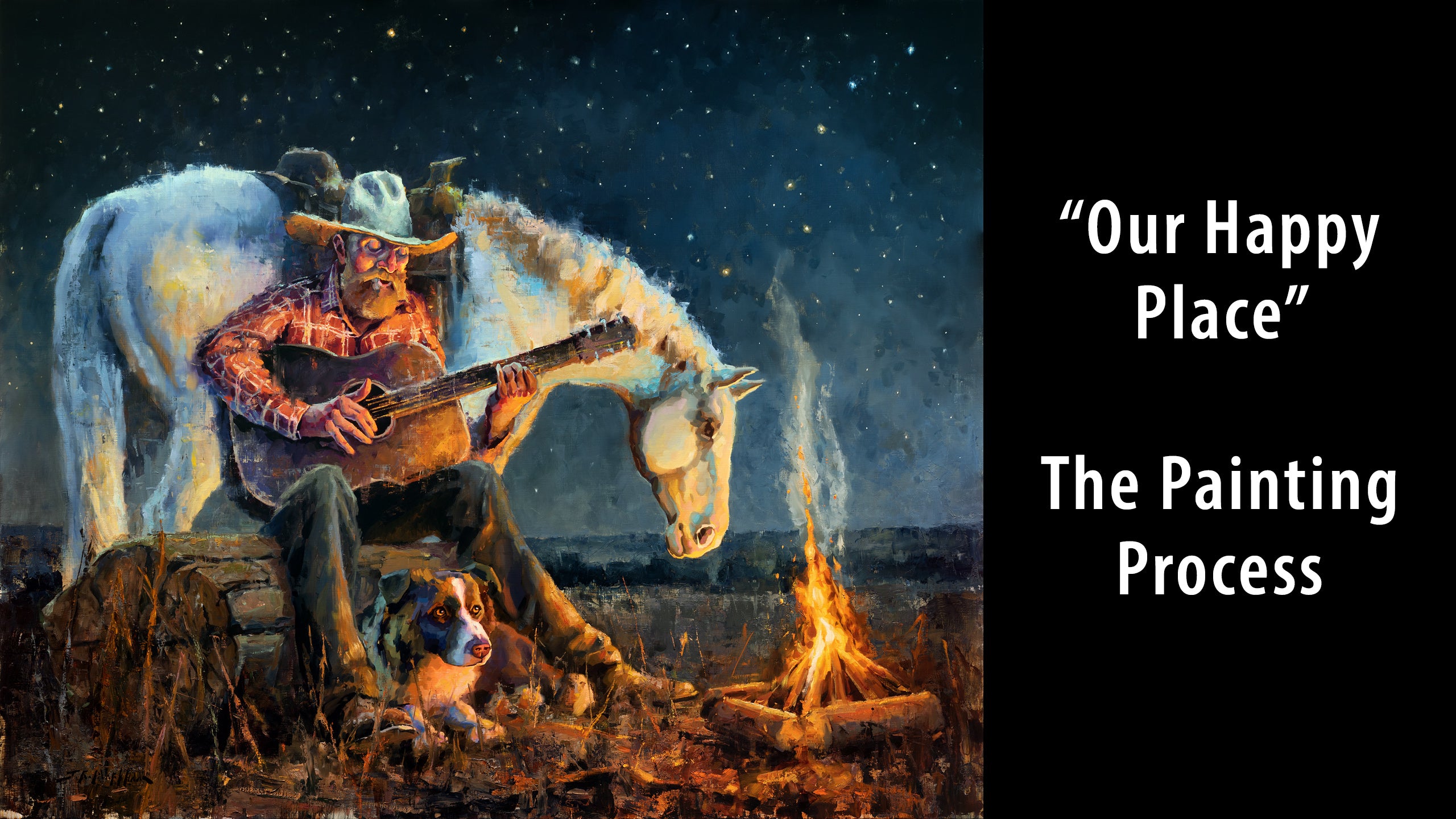 Load video: Painting video of western art by Jerry Markham