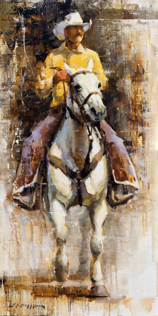 A Good Team - Western art painting cowboy and horse by Jerry Markham artist