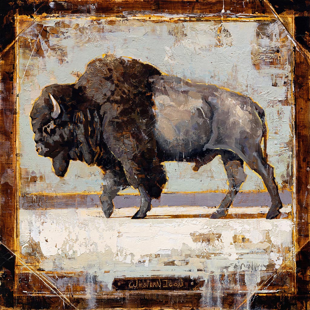 Bison painting by Jerry Markham artist