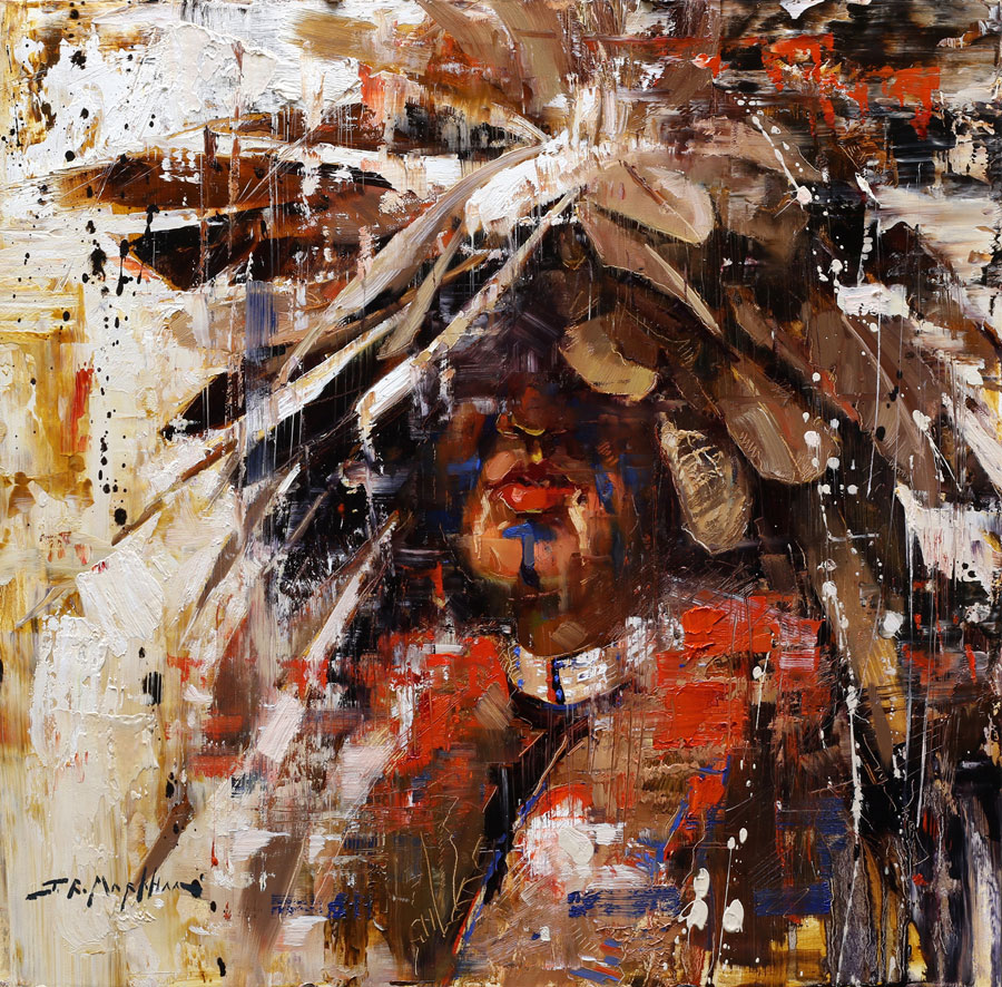 Crown of Feathers - painting by Jerry Markham artist