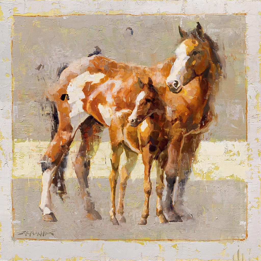 Family and Friends - painting of horses by Jerry Markham artist