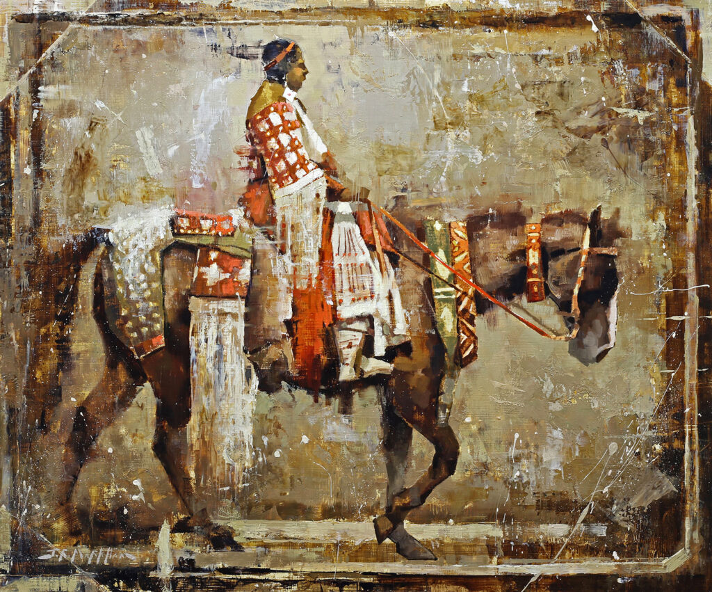 History on Horseback - painting by artist Jerry Markham