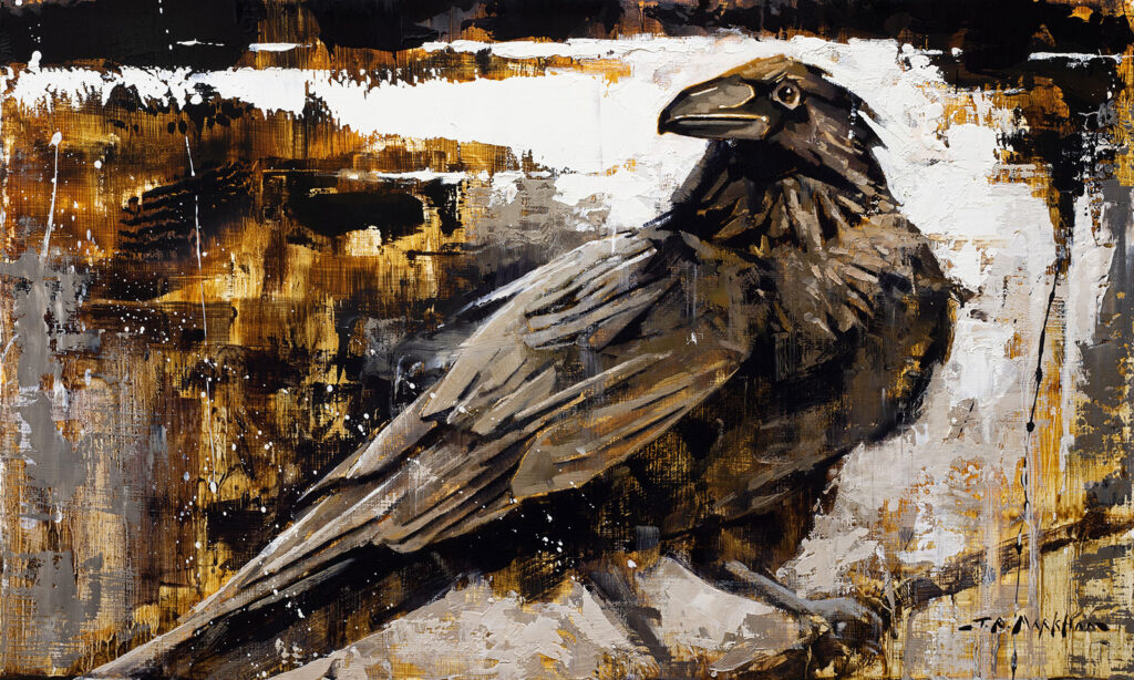 I'm a Looker - Raven painting by Jerry Markham