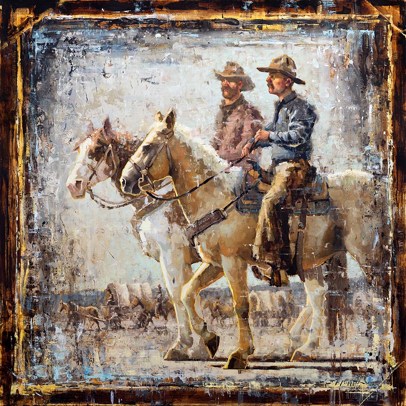 In Search of Freedom - western art cowboy painting by Jerry Markham artist