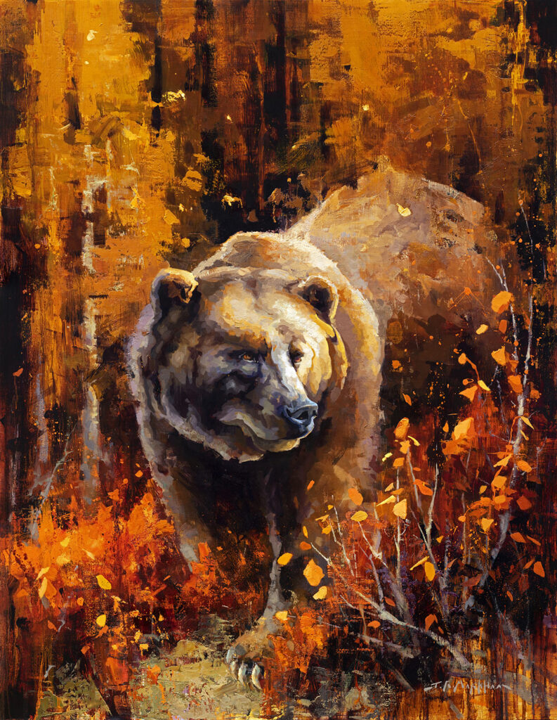 King Midas - grizzly bear painting by Jerry Markham artist