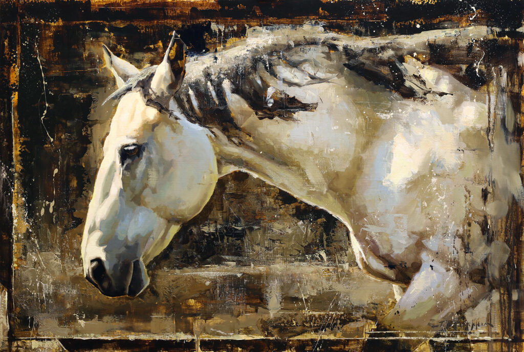 Portrait of Elegance - horse painting by Jerry Markham artist