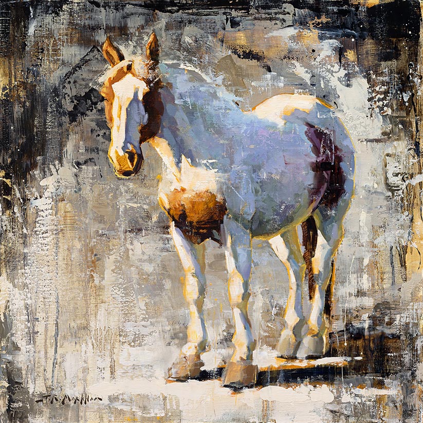 Portrait of a Paint horse painting by Jerry Markham artist