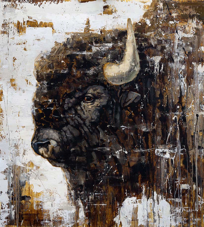 Buffalo painting by Jerry Markham artist