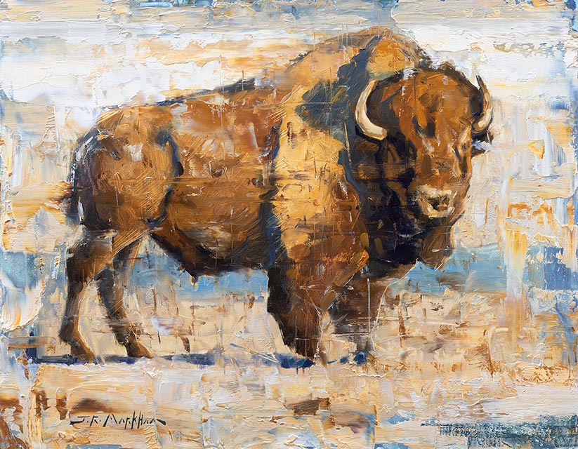 Western Bison - Original buffalo painting by Jerry Markham artist
