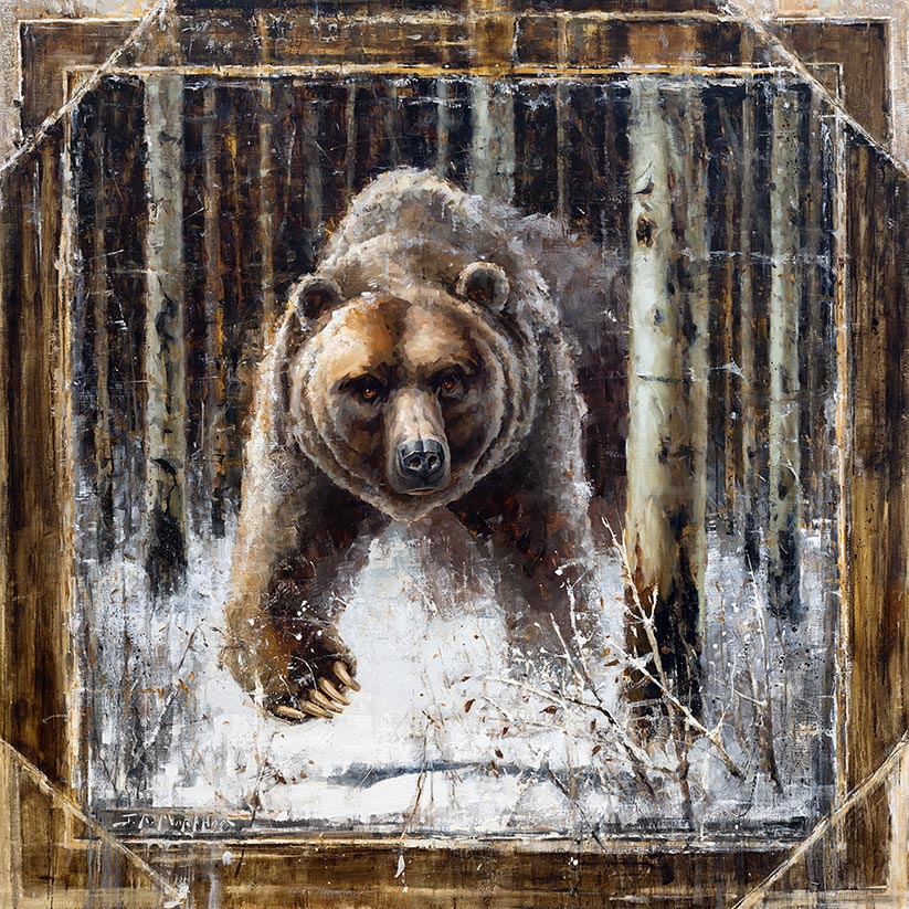 Forest King - grizzly bear painting by Jerry Markham artist