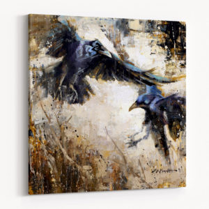 Partners in Crime Canvas Wrap Raven Painting